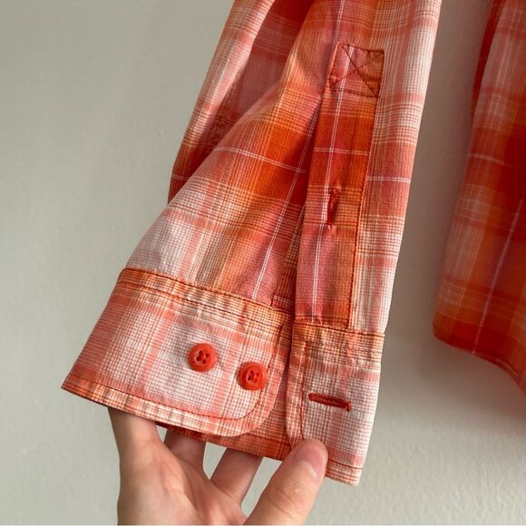 Duluth Trading Co DuluthFlex Sidewinder Long Sleeve Shirt Orange  Plus Size 2XL - Picture 2 of 9